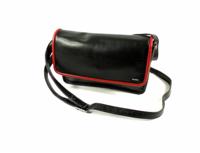 SOFT damestas schoudertas zwart rood