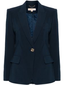 Michael Michael Kors blazer en crêpe à simple boutonnage - Bleu