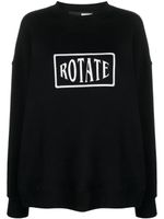 ROTATE BIRGER CHRISTENSEN sweat à logo brodé - Noir