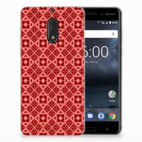 Nokia 6 TPU bumper Batik Rood