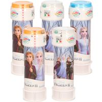 24x Disney Frozen 2 bellenblaas flesjes met bal spelletje in dop 60 ml voor kinderen - thumbnail