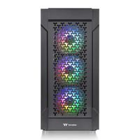 Thermaltake CA-1W2-00M1WN-01 Midi-tower PC-behuizing Zwart 3 voorgeïnstalleerde LED-ventilators, LCS-compatibel, Zijvenster, Geschikt voor DIY-waterkoeling, - thumbnail