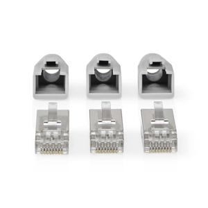 RJ45-Connector | RJ45 Pass Through | Stevig/Gesnoerd FTP CAT6 | Recht | Verguld | 10 Stuks | PVC | G