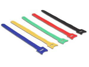 DeLOCK 18636 kabelbinder Nylon Zwart, Blauw, Groen, Rood, Geel 10 stuk(s)