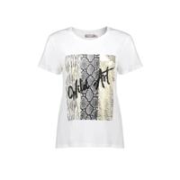 Geisha T-shirt met printopdruk wit