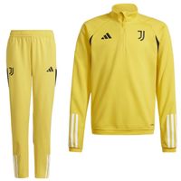 adidas Juventus Trainingspak 1/4-Zip 2023-2024 Kids Geel Zwart