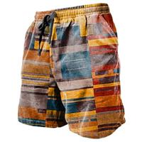 Voor heren Korte broek Zomer korte broeken Strandshorts Trekkoord Elastische taille 3D-afdrukken Grafisch Streep Geometrie Ademend Zacht Korte Casual Dagelijks Feestdagen Streetwear Hawaii Licht Lightinthebox