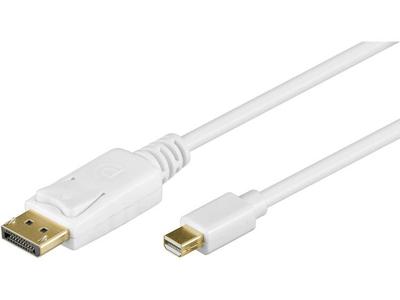 Goobay DisplayPort Aansluitkabel [1x Mini-DisplayPort stekker - 1x DisplayPort stekker] 2.00 m Wit