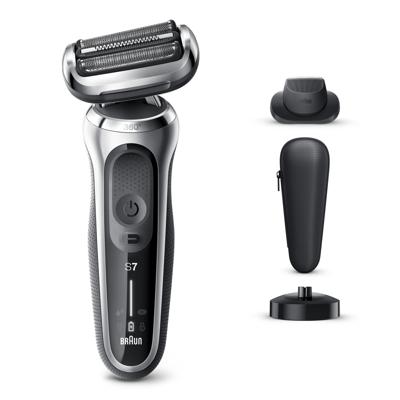 Braun Series 7 70-S4200cs Elektrisch Scheerapparaat Met Oplaadstandaard, Precisietrimmer, Zilver Braun Series 7 70-S4200cs Elektrisch Scheerapparaat Met Oplaadstandaard, Precisietrimmer, Zilver