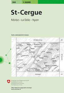 Wandelkaart - Topografische kaart 260 St-Cerque | Swisstopo