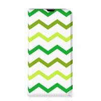 iPhone 13 Pro Hoesje met Magneet Zigzag Groen - thumbnail