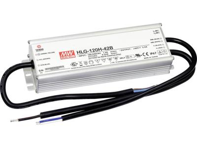 Mean Well HLG-120H-42B LED-driver, LED-transformator Constante spanning, Constante stroomsterkte 121 W 2.9 A 21 - 42 V/DC Dimbaar, PFC-schakeling, Mean Well HLG-120H-42B LED-driver, LED-transformator Constante spanning, Constante stroomsterkte 121 W 2.9 A 21 - 42 V/DC Dimbaar, PFC-schakeling,