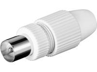 Coax Quick-stekker met klembevestiging Kabeldiameter: 9.50 mm Goobay