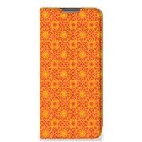 OPPO A96 | A76 Hoesje met Magneet Batik Oranje - thumbnail