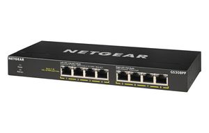 Netgear GS308PP Unmanaged Gigabit Ethernet (10/100/1000) Power over Ethernet (PoE) Zwart