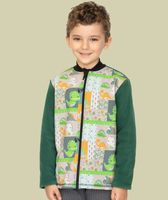 Polar Fleece And Softshell Smiley Dino Jacket - thumbnail