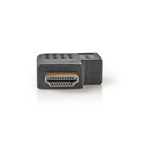 HDMI-Adapter | HDMI-Connector - HDMI Female | Links Gehoekt | Zwart - thumbnail