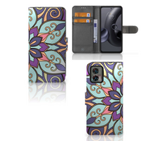 Motorola Edge 30 Neo Hoesje Purple Flower