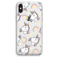 Rainbow Unicorn: iPhone XS Max Transparant Hoesje