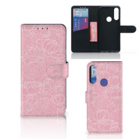 Alcatel 1S 2020 Hoesje White Flowers