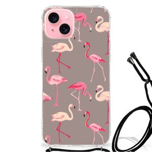 iPhone 15 Plus Case Anti-shock Flamingo