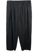 Yohji Yamamoto pantalon plissé à coupe sarouel - Noir