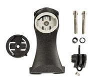 Silca Chisela Out Front Computerstandaard van titanium, 3D-print, met geïntegreerd licht of GoPro-houder, titanium bouten en T-plaat voor Light of GoPro -Wide (23-40 mm)