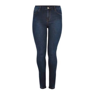Yoek high waist skinny jeans donkerblauw