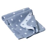 Babydeken uit biologisch katoen, rookblauw 75 x 100 cm