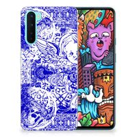 Silicone Back Case OnePlus Nord Angel Skull Blauw - thumbnail