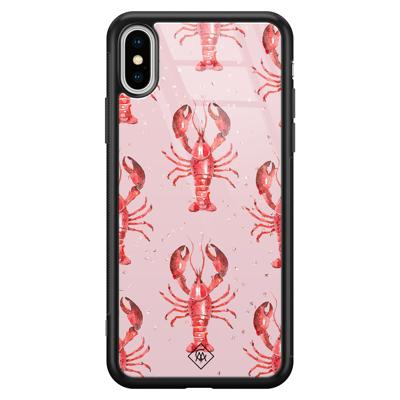 iPhone XS Max glazen hardcase - Lobster all the way iPhone XS Max glazen hardcase - Lobster all the way