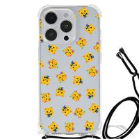 Doorzichtige Silicone Hoesje voor iPhone 14 Pro Katten Emojis