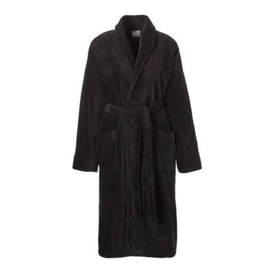 Seahorse badstof badjas Pure zwart