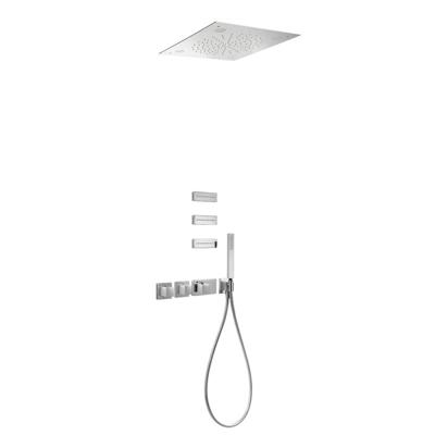 TRES Exclusive thermostatische inbouw regendouche met chromotherapie en rugmassage incl. handdouche 20725304 TRES Exclusive thermostatische inbouw regendouche met chromotherapie en rugmassage incl. handdouche 20725304