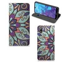 Huawei Y5 (2019) Smart Cover Purple Flower