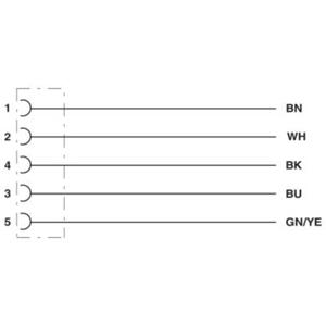 Phoenix Contact 1454422 Sensor/actuator aansluitkabel Aantal polen: 5 5.00 m 1 stuk(s)