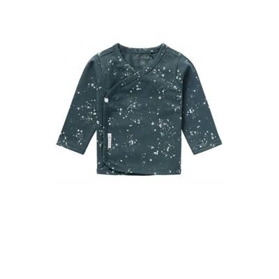Noppies baby longsleeve Lyoni met biologisch katoen wit/antraciet Noppies baby longsleeve Lyoni met biologisch katoen wit/antraciet