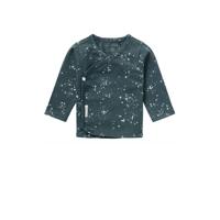 Noppies baby longsleeve Lyoni met biologisch katoen wit/antraciet