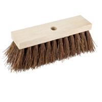 Brumag Bezem kop - Piassava - extra sterk - FSC hout - bruin - 30 cm   - - thumbnail