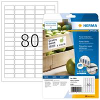 Herma 10901 Universele etiketten 35.6 x 16.9 mm Papier Wit 2000 stuk(s) Permanent hechtend Inkjet, Laser (zwart/wit), Laser (kleur), Kopiëren (zwart/wit), - thumbnail