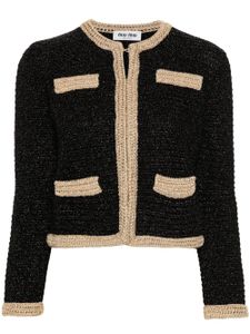 Miu Miu cardigan en crochet - Noir