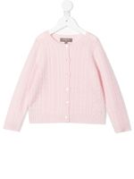 N.PEAL KIDS cardigan en maille torsadée - Rose - thumbnail