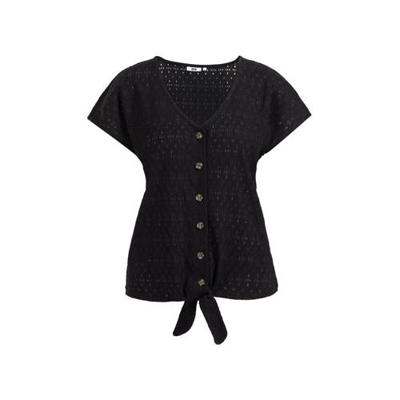 WE Fashion gehaakte top black uni