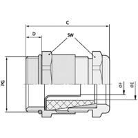 LAPP 52005090 Wartel PG13.5 Messing Messing 25 stuk(s)