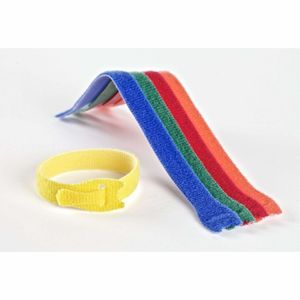 VELCRO® VEL-EC60250 Klittenband kabelbinder Om te bundelen Haak- en lusdeel (l x b) 200 mm x 12 mm Blauw, Groen, Rood, Oranje, Geel 5 stuk(s)