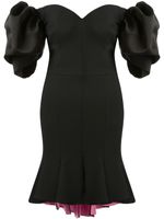 Alexander McQueen robe courte à manches bouffantes - Noir - thumbnail