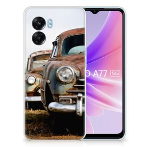 OPPO A77 | A57 5G Siliconen Hoesje met foto Vintage Auto