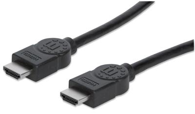 Manhattan 308816 HDMI-kabel HDMI Aansluitkabel HDMI-A-stekker, HDMI-A-stekker 1.00 m Zwart