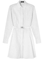 Versace robe-chemise Sangallo à broderies Barocco - Blanc