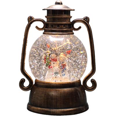 Peha Lantaarn Sneeuwpoppen Led 20 X 28 Cm Staal/glas Brons